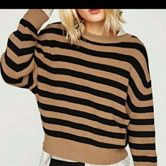 Zara Sweaters - Zara striped knit sweater small NWT